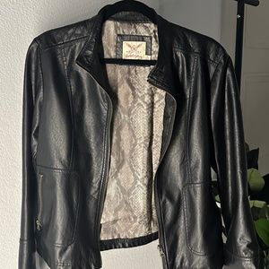 Faux Leather Black Jacket